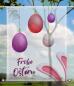 Preview: Ostern in weiß,Scheibenhänger eckig